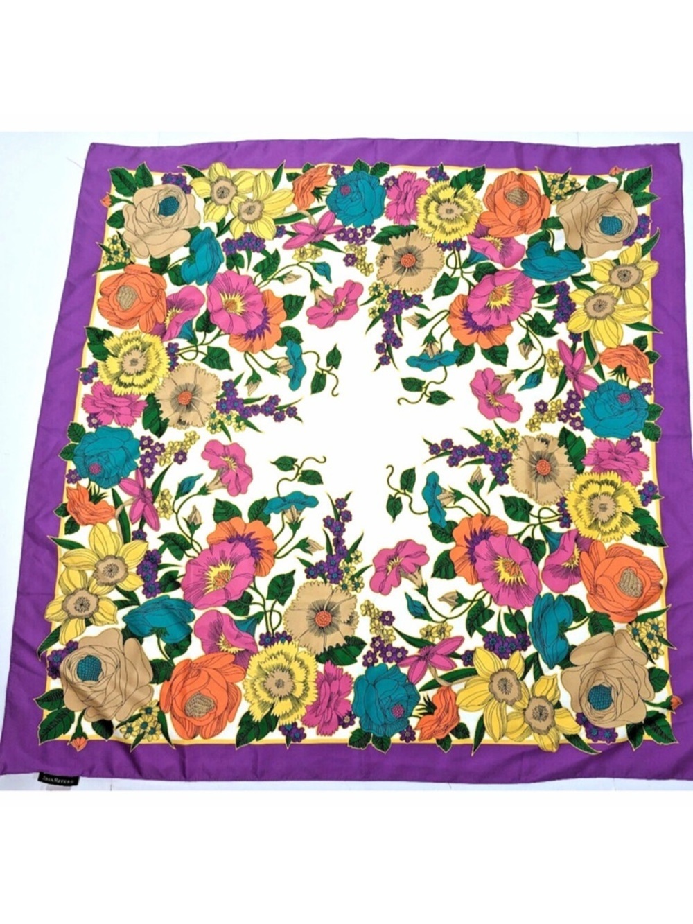 Joan Rivers Classics Collection Vintage Colorful Floral Scarf Wrap
